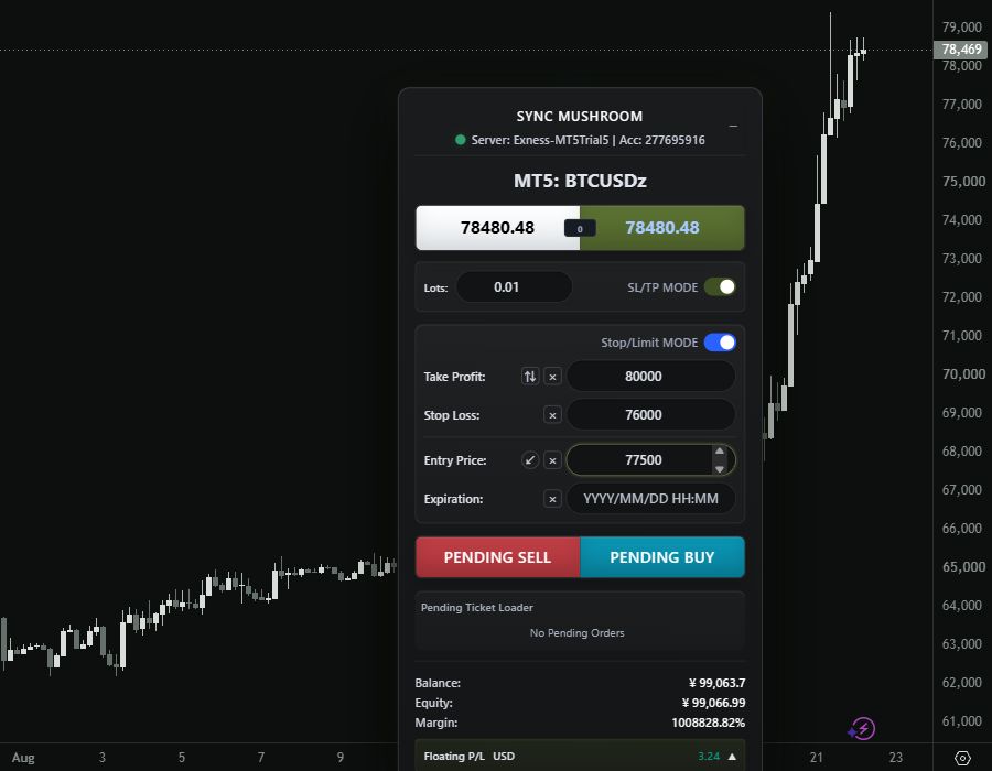 Sync Mushroom pending order controls
